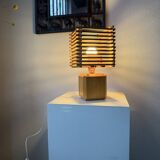 Constructivist wooden table lamp