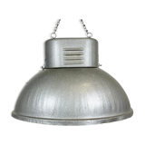 Oval industrial polish factory pendant lamp from mesko, 1970s
