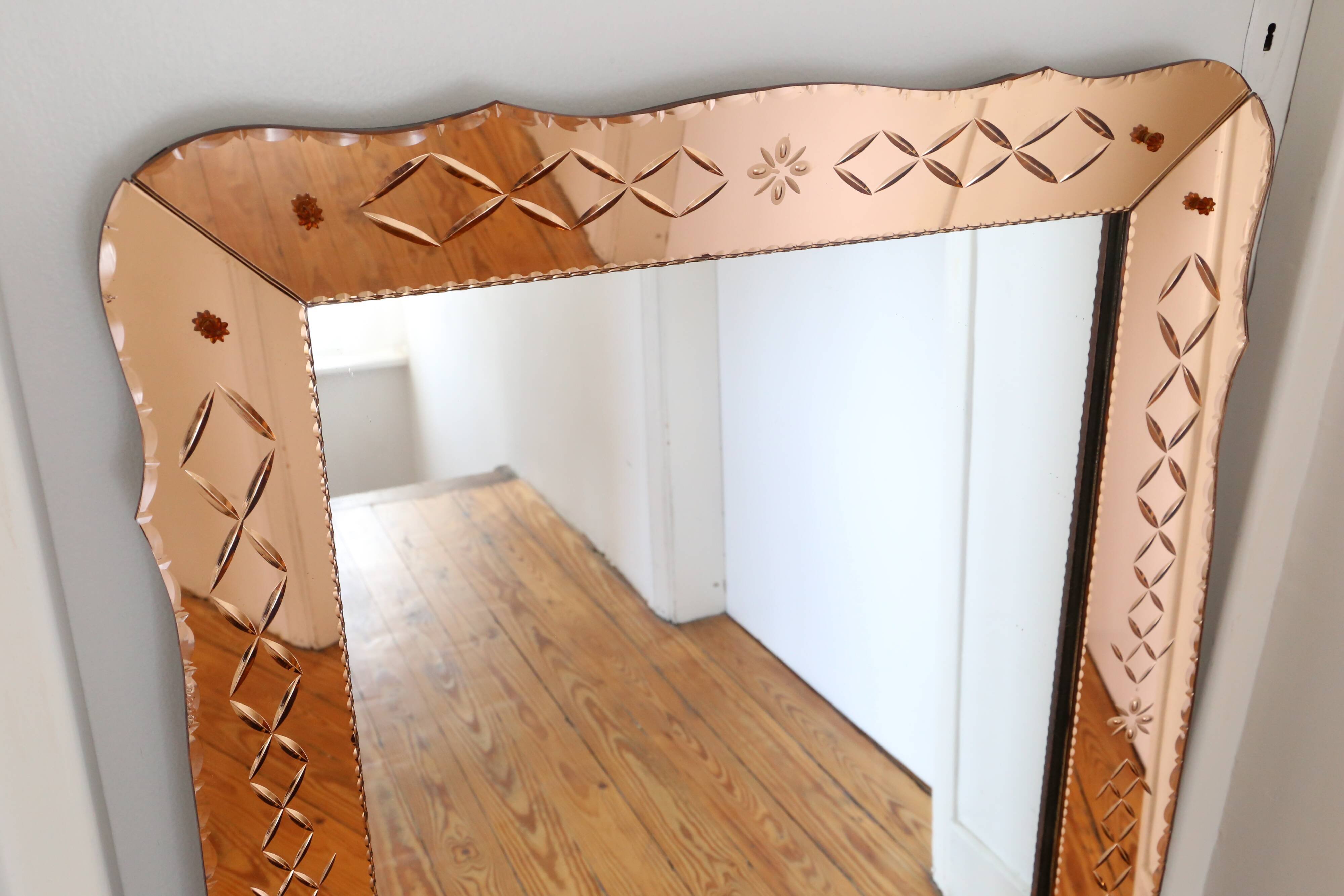 Mirror pop years 60/70, antique, art deco 70x100cm