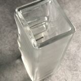 Vase in thick glass with frosted effect stamped by claus josef riedel