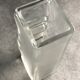 Vase in thick glass with frosted effect stamped by claus josef riedel