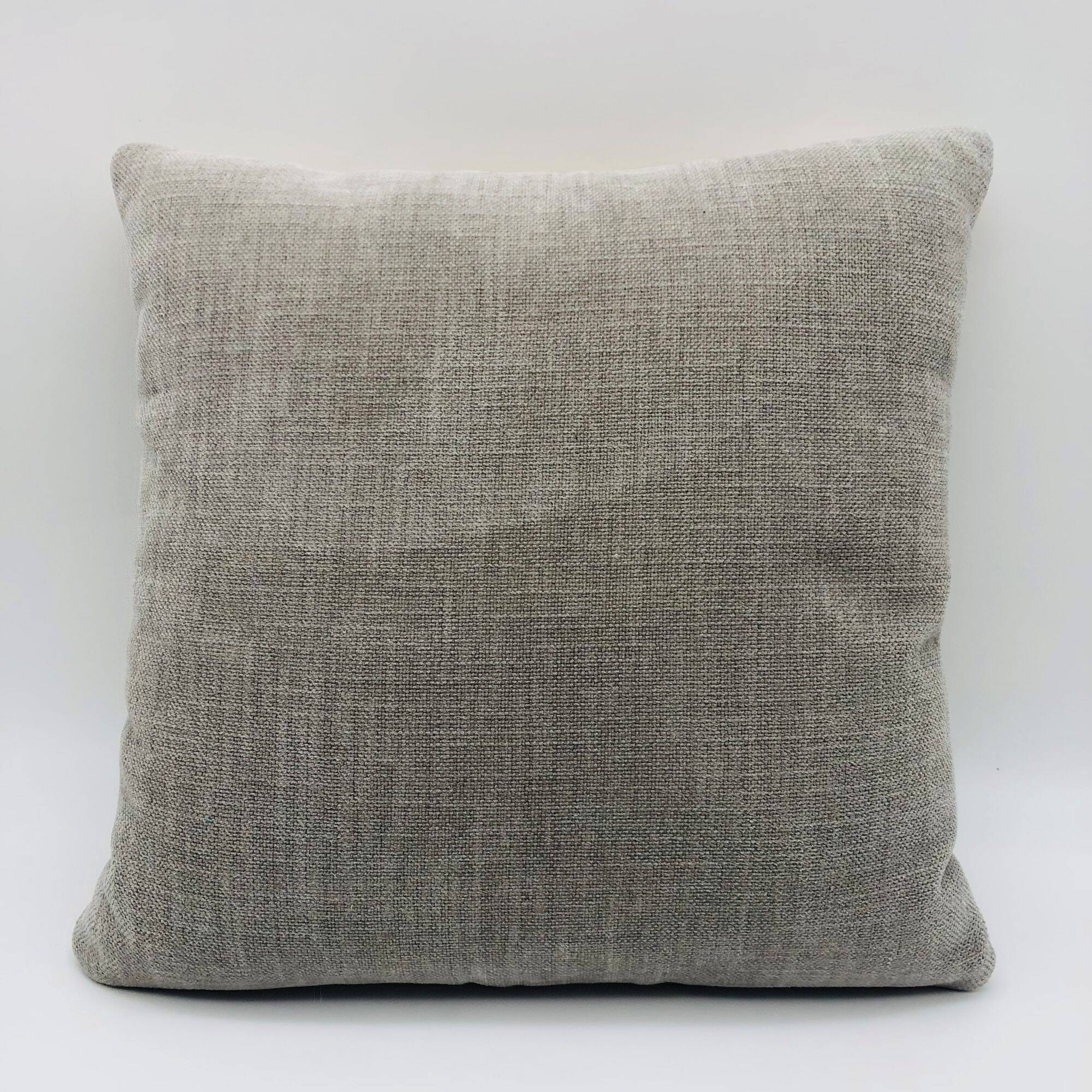 Square cushion, cover and insert. Grey, Champagne. Mila model.