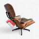 Brown & Walnut Herman Miller Original Eames Tall Lounge Chair & Ottoman