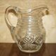 Vintage pair of cut glass Art Deco decanters circa 1930.
