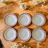 6 large antique deep plates in Saint-Amand earthenware (Nord)