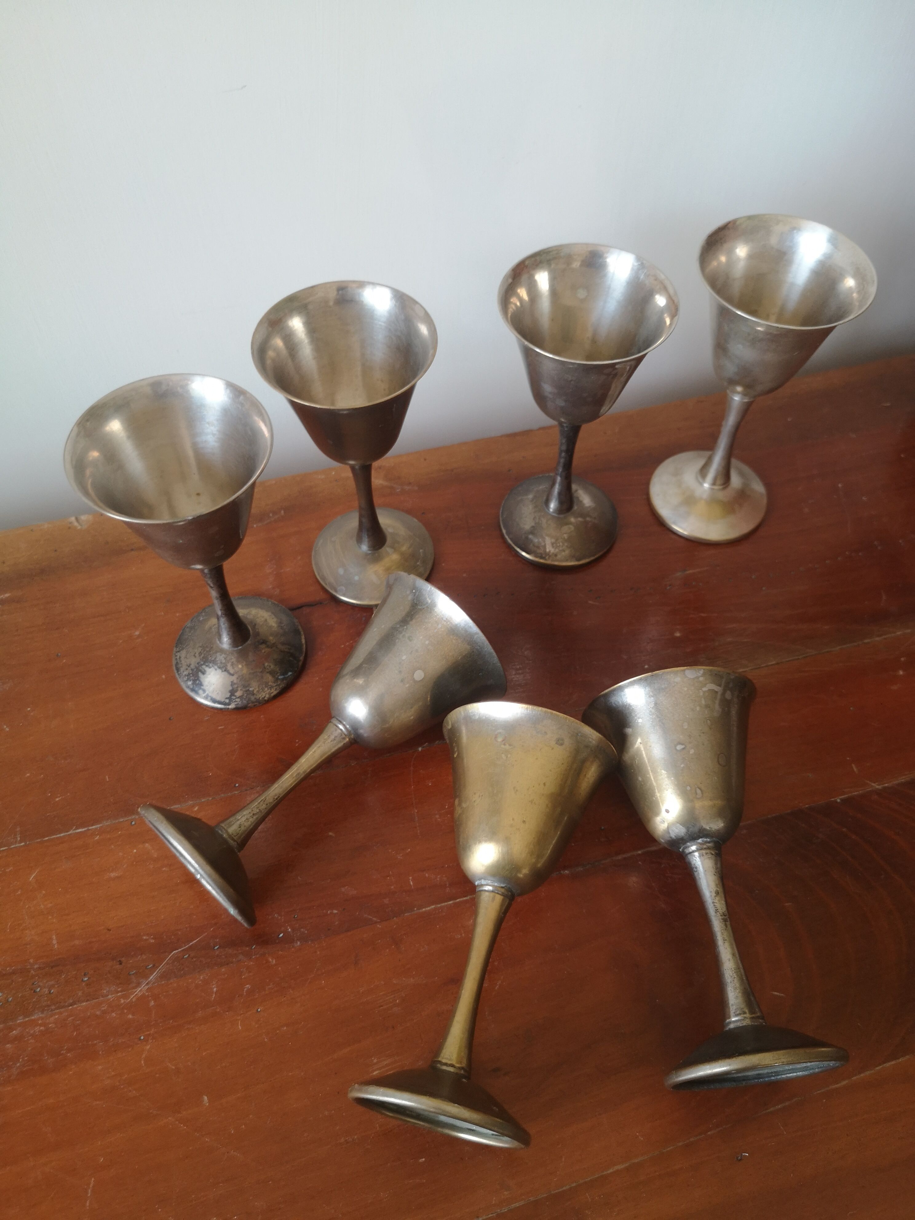 Metal liquor glasses