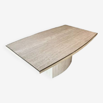Travertine table produced by Jean Charles.