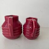 Pair of earthenware pitchers