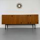 Vintage teak enfilade attributed to Gérard Guermonprez, 1960s design.