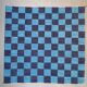 Vintage Swedish style 315x330 cm Square, Checkerboard Chindi Rug, Schackruta