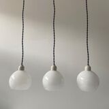 Lot 3 suspensions in vintage opaline 12 cm