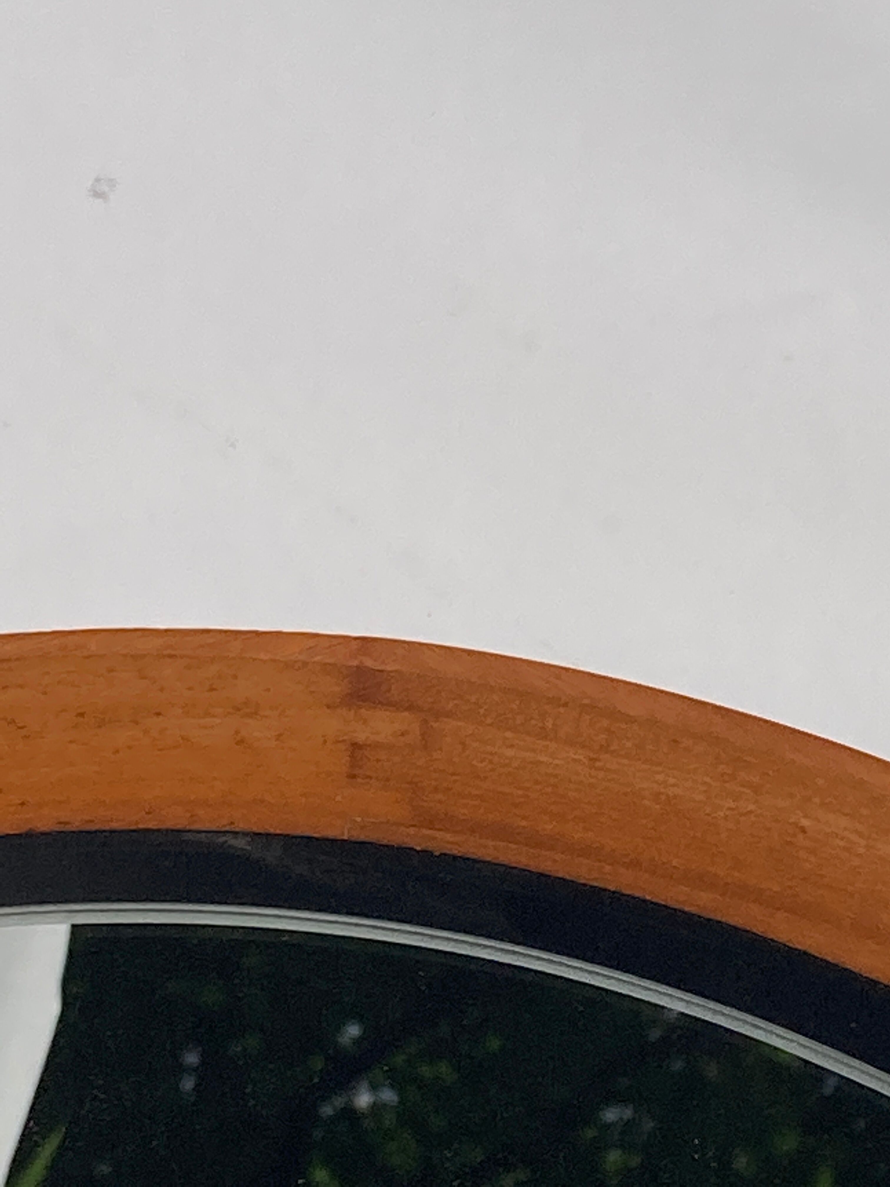 Mid-Century Teak Swedish Mirror by Uno & Östen Kristiansson for Luxus 50cm