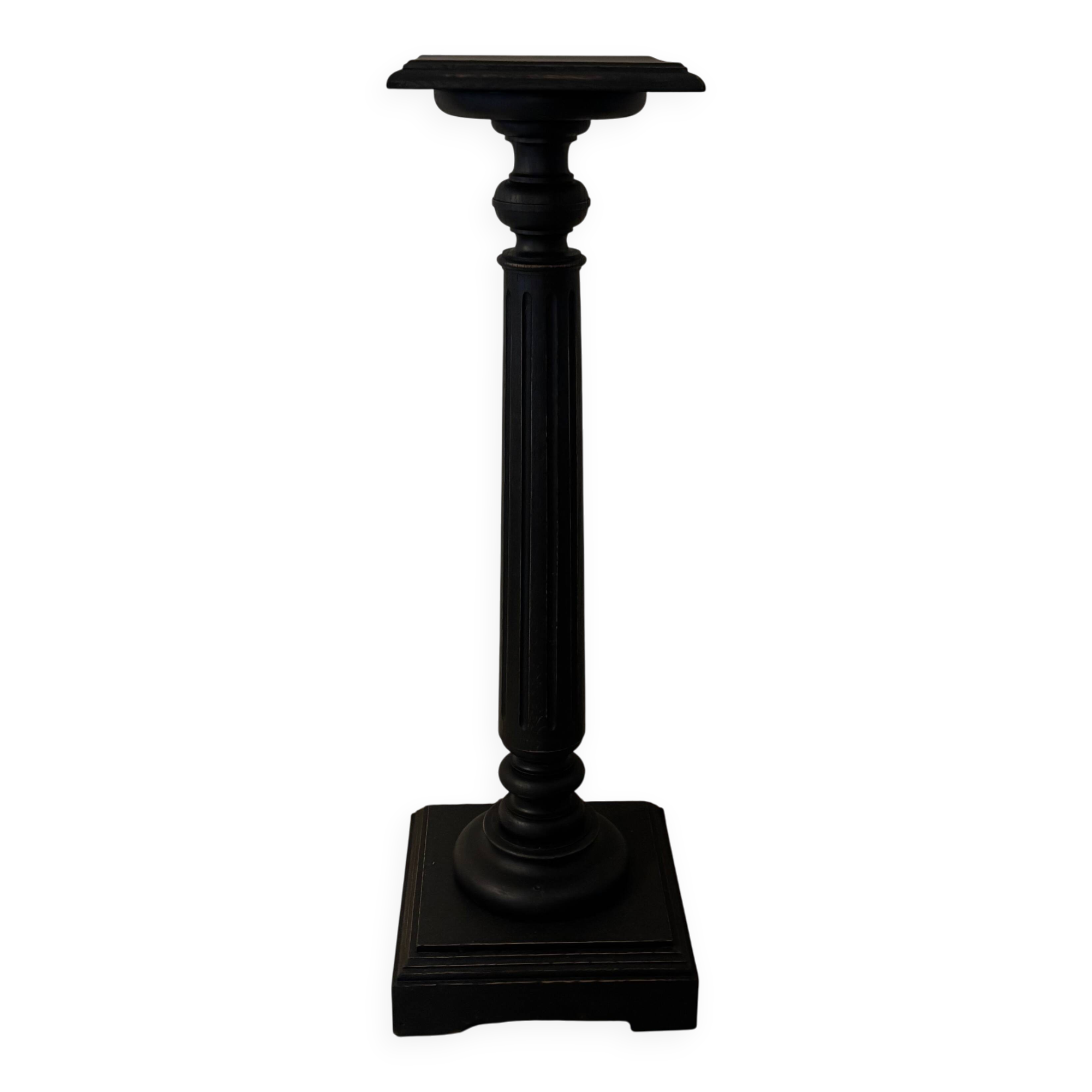 Colonne, sellette en bois noir