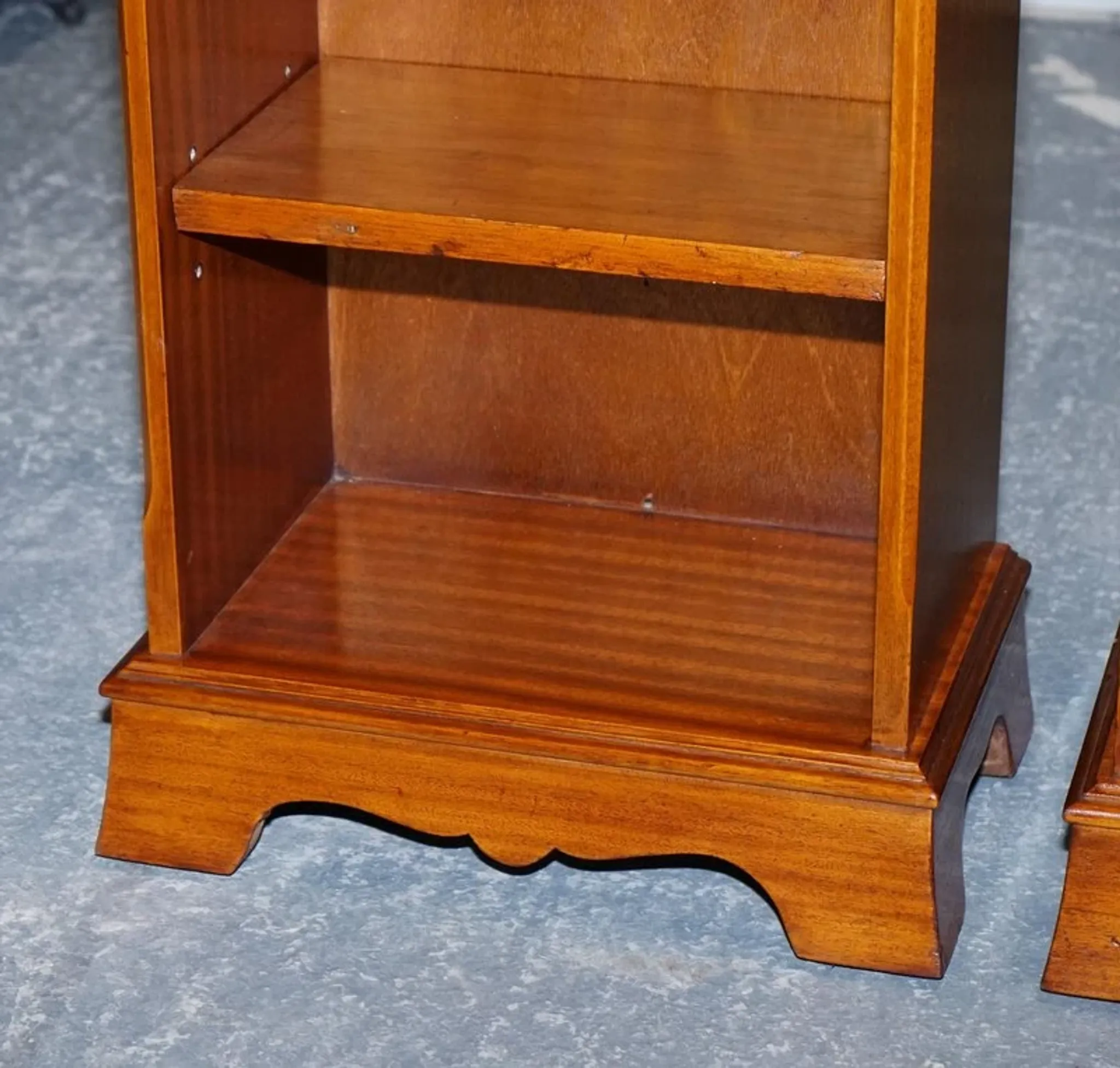Vintage Georgian Style Walnut Bedside Tables, Set of 2