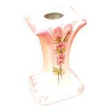 Soliflore vase alphabet letter i ceramic with floral decoration