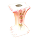 Soliflore vase alphabet letter i ceramic with floral decoration