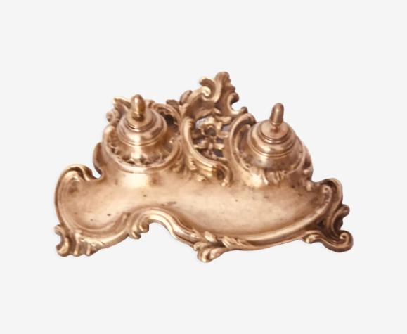 Encrier ancien en bronze