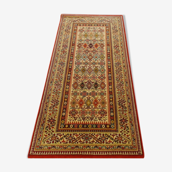 oriental vintage Keshan carpet Adoros, Persian carpet 86 x 180 cm