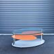 Antoine Motard designer swivel tempered glass coffee table