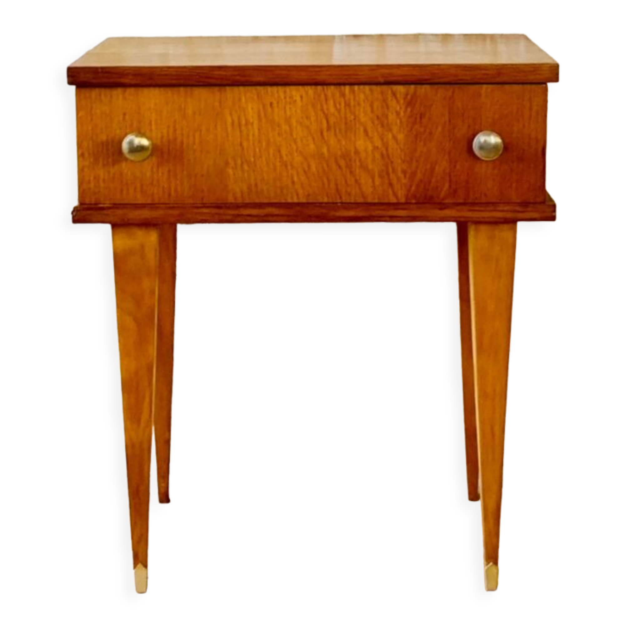 Vintage bedside table on compass legs, 1950 ́s