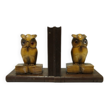 Pair of bookends, mid-century modern, beech, Czechoslovakia, 1950s