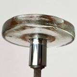 Mid-century modern glass and metal door handle from the space age, Germany, 1960s.