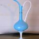 Italian glass vase, handmade, Florence region, Italy 1970s
