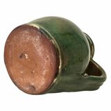 Vintage enameled terracotta pitcher