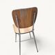 Pair of Vintage Chrome and Wood Chairs - 1980s - Formica