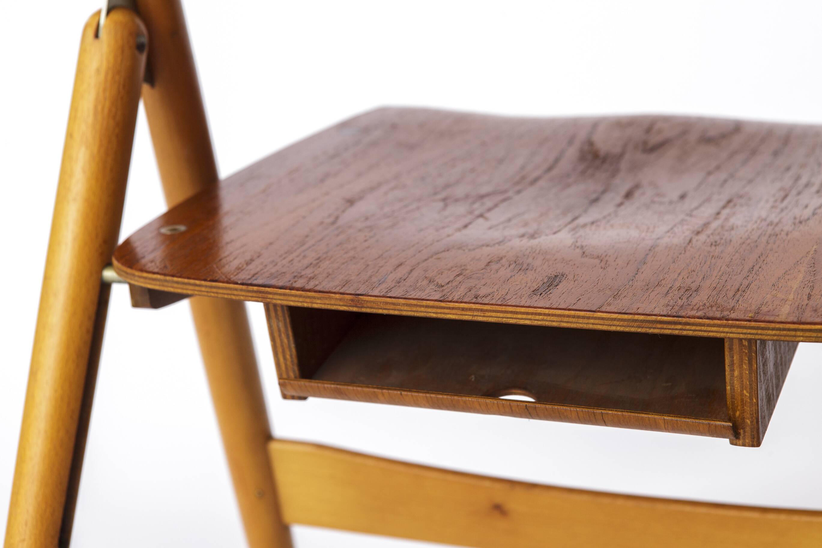 Set of 6 Egon Eiermann SE18 Folding Chairs – Wilde + Spieth, 1950s, Teak