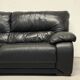 Black leather sofa — Italian postmodern design