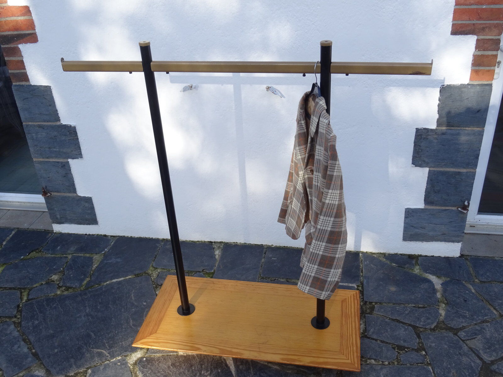 Wearing Scandinavian metal and wood wardrobe
