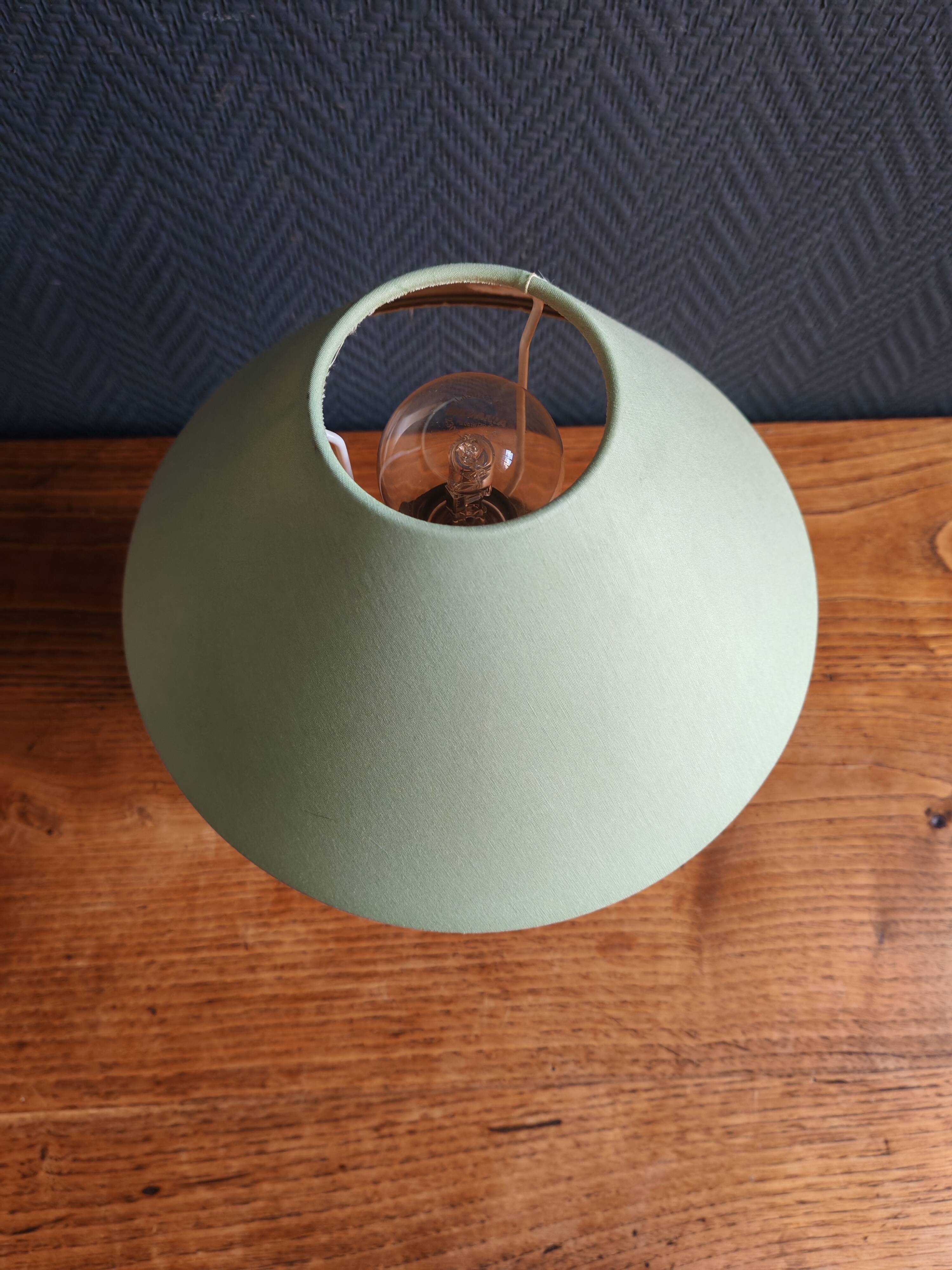 Vintage Table Lamp in Sculpted Alabaster – Base in Natural Stone