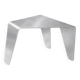 Table d'appoint en aluminium brossé sculptural, design contemporain minimaliste