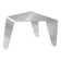 Table d'appoint en aluminium brossé sculptural, design contemporain minimaliste