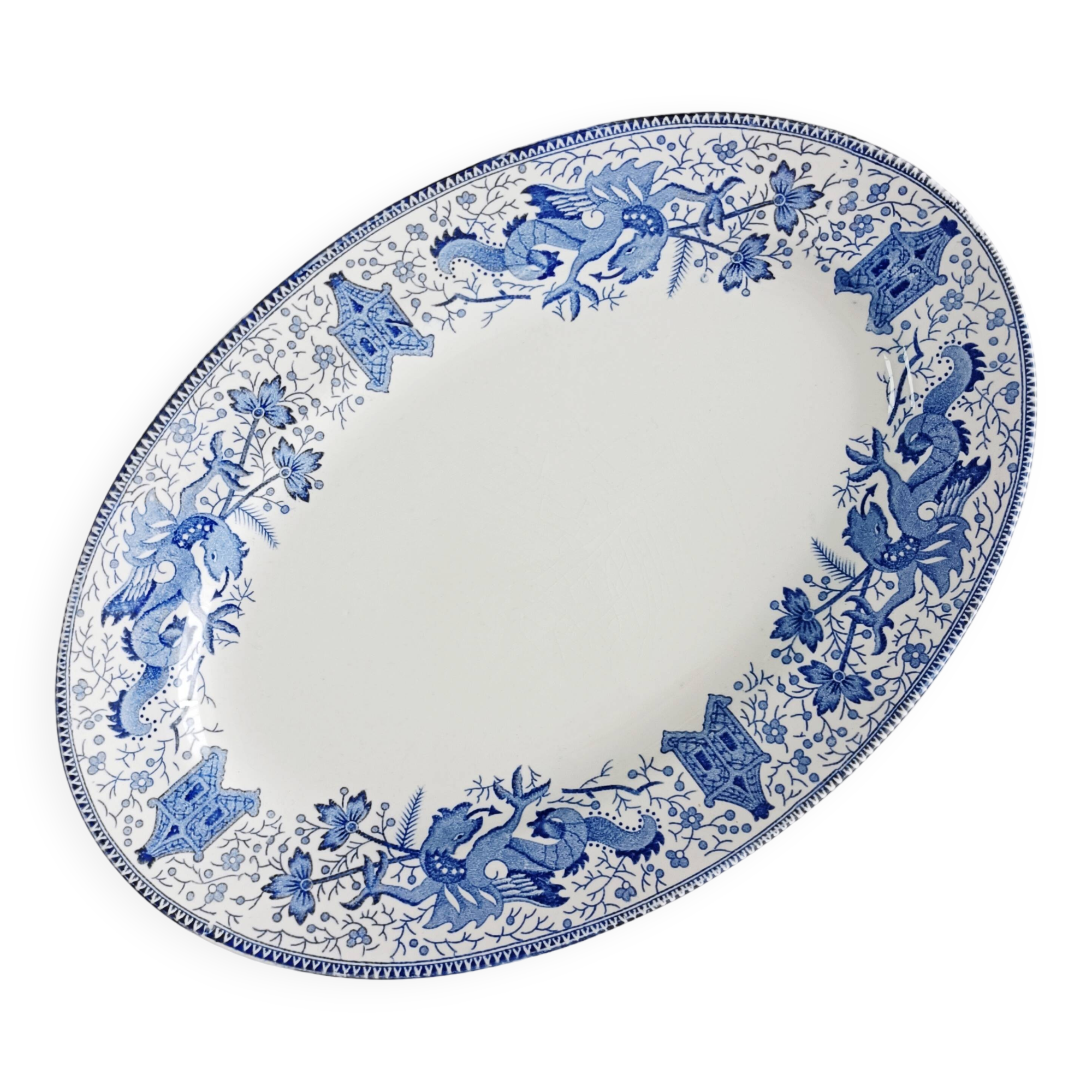 Boch la Louvière Dragon oval dish