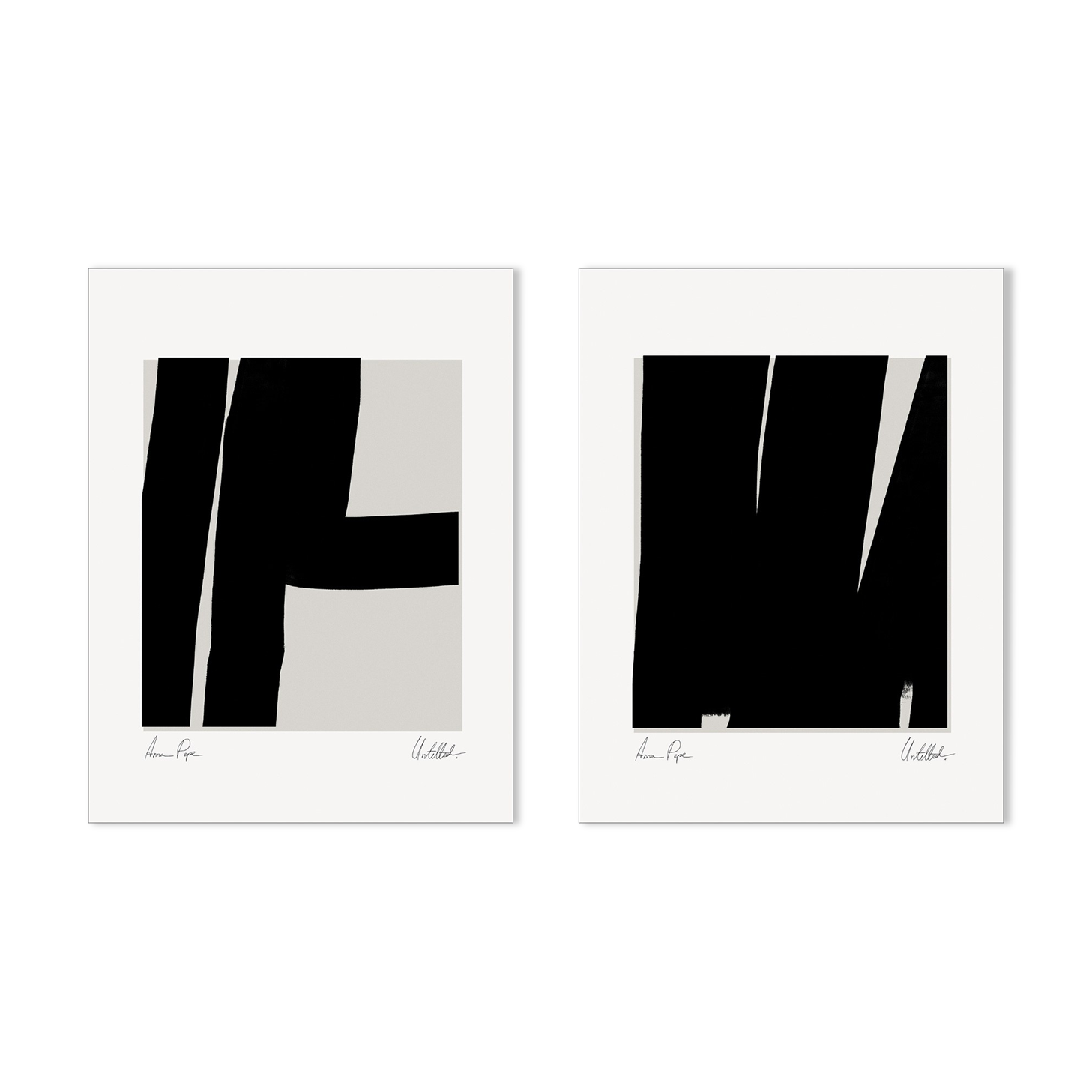 Pair of giclee prints, abstract wall art set of two, 50x70cm