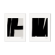 Pair of giclee prints, abstract wall art set of two, 50x70cm