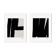 Pair of giclee prints, abstract wall art set of two, 50x70cm