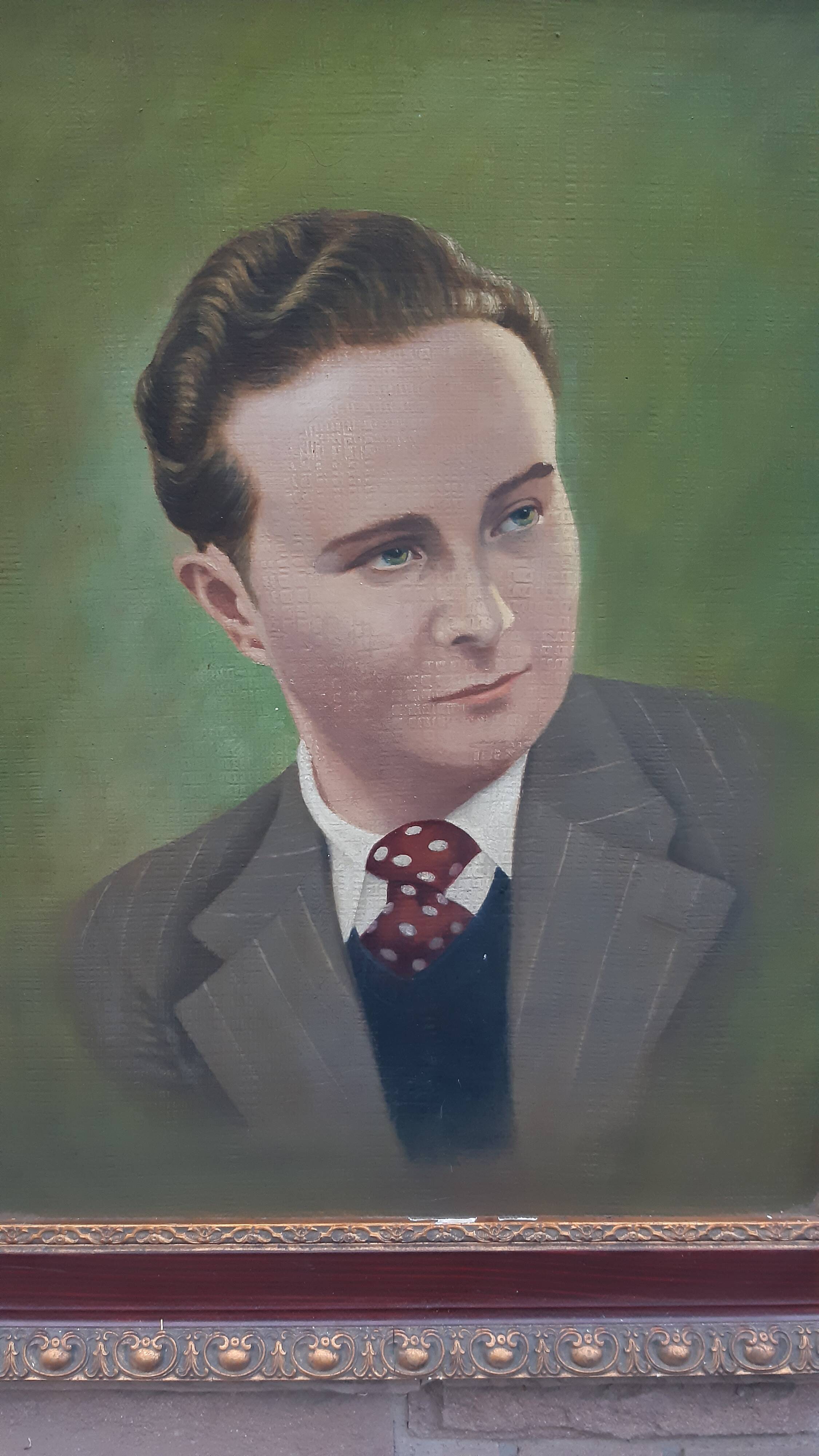 Old portrait oil on panel