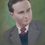 Old portrait oil on panel