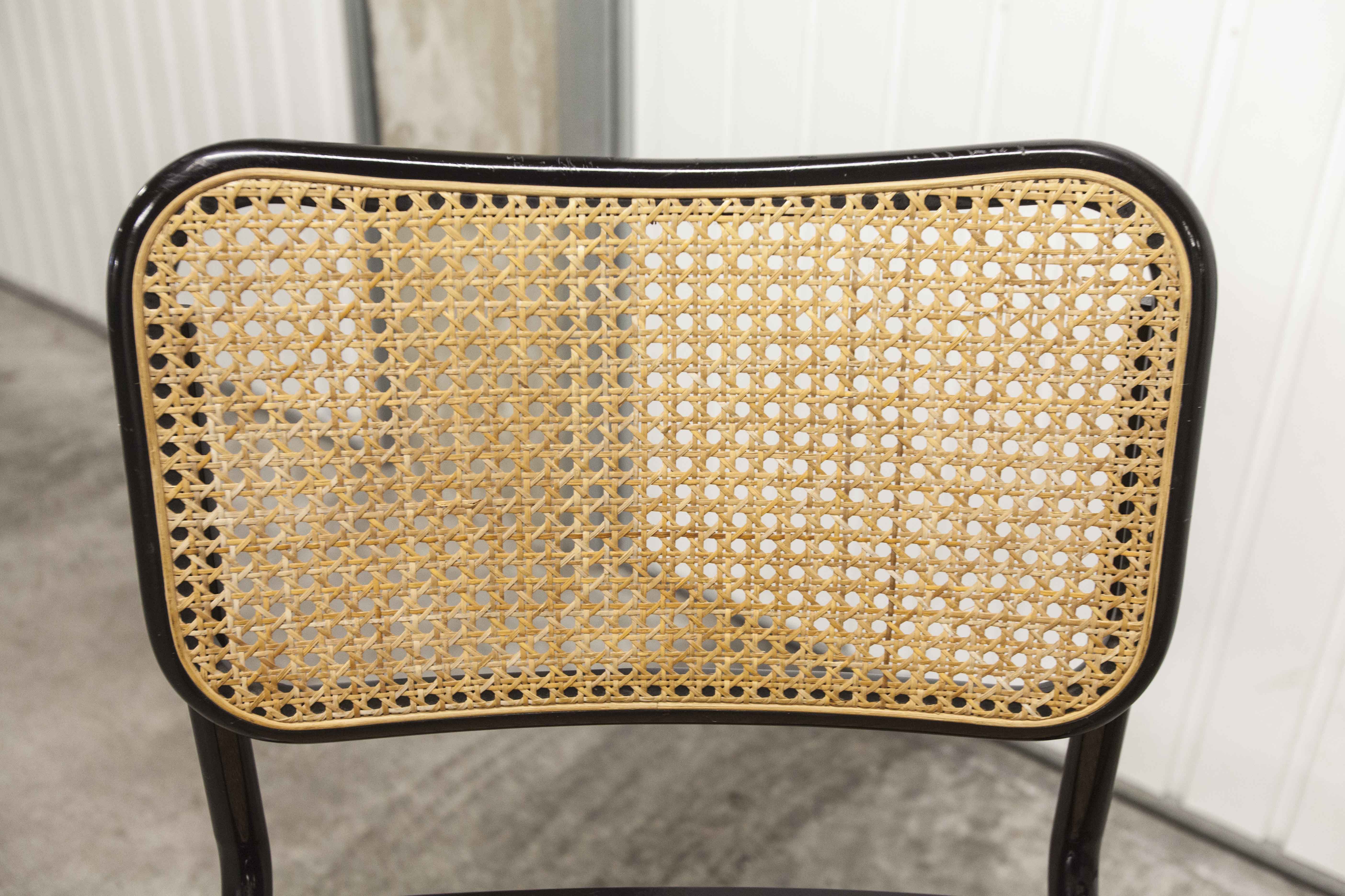 Pair of black Breuer B32 chairs restored, new stamps