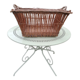 Antique wicker laundry basket