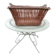 Antique wicker laundry basket