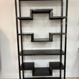 Pierre Vandel Paris shelf, black and gold, 1970s, France