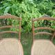 2 chaises bois et cannage style Louis XVI