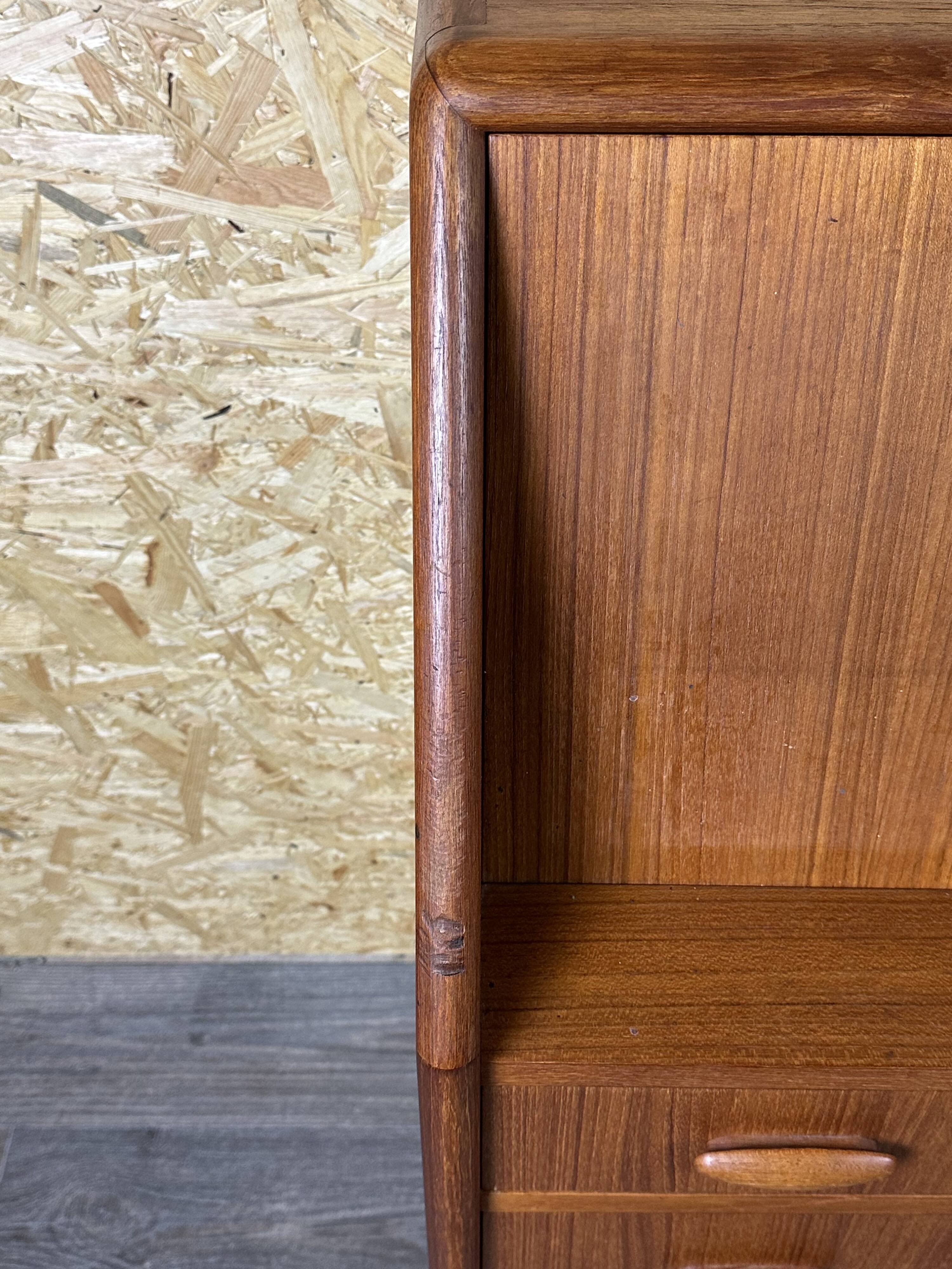 60s 70s teak secretary chest of drawers Danish Modern by Dyrlund Denmark