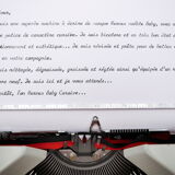 Typewriter hermes baby orange coral and blue cursive revised ribbon new