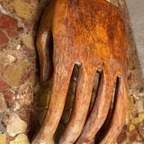 Large Carved Wooden Hand - 1950s