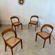 Set of 4 bentwood chairs Baumann design gondola cannage model 60s vintage